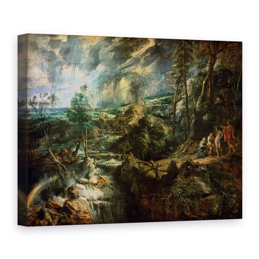 Tablou canvas - Peter Paul Rubens - Peisaj cu Philemon si Baucis c.1625, 60 x 80 cm