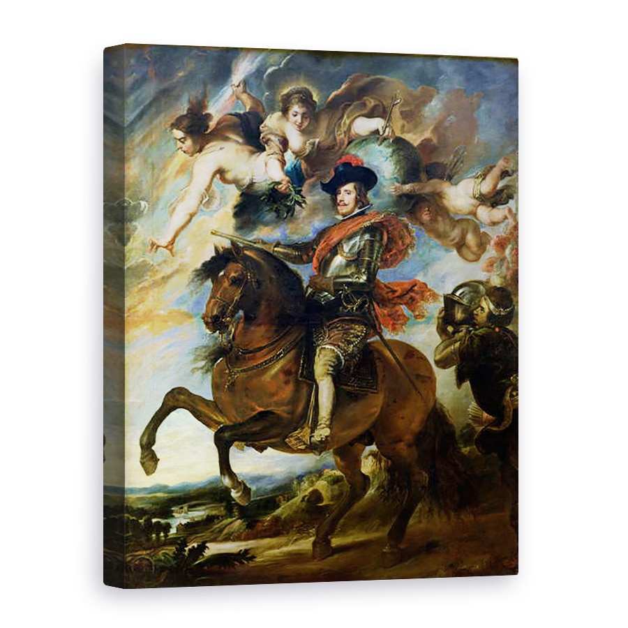 Tablou canvas - Peter Paul Rubens - Portret ecvestru al regelui Filip al IV-lea al Spaniei 1605-65 c.1645, 75 x 100 cm