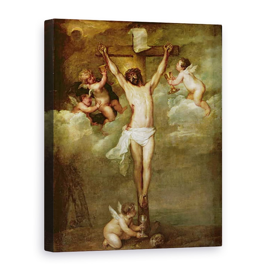 Tablou canvas - Peter Paul Rubens - Hristos asistat de ingeri care tineau potire, 60 x 80 cm