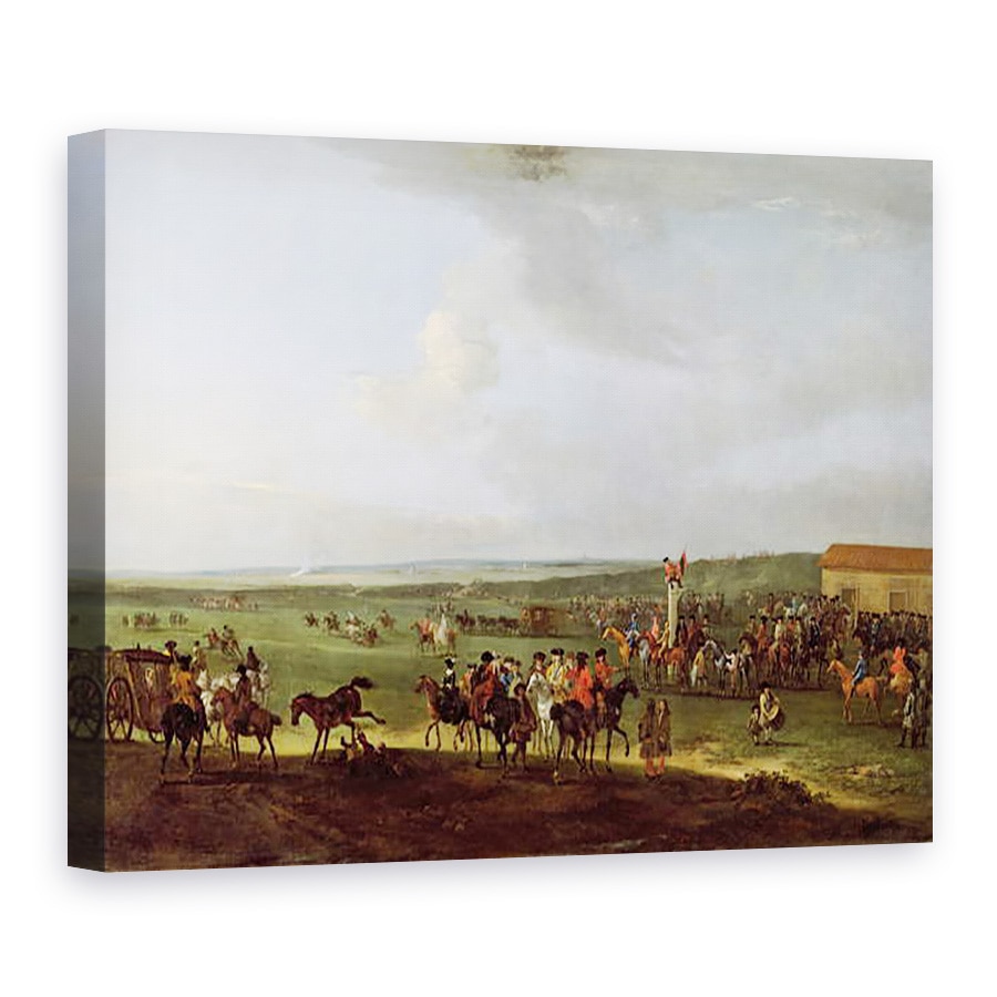 Tablou canvas - Peter Tillemans - Cursul rotund de la Newmarket, pregatirea pentru Farfuria Regelui, 60 x 80 cm