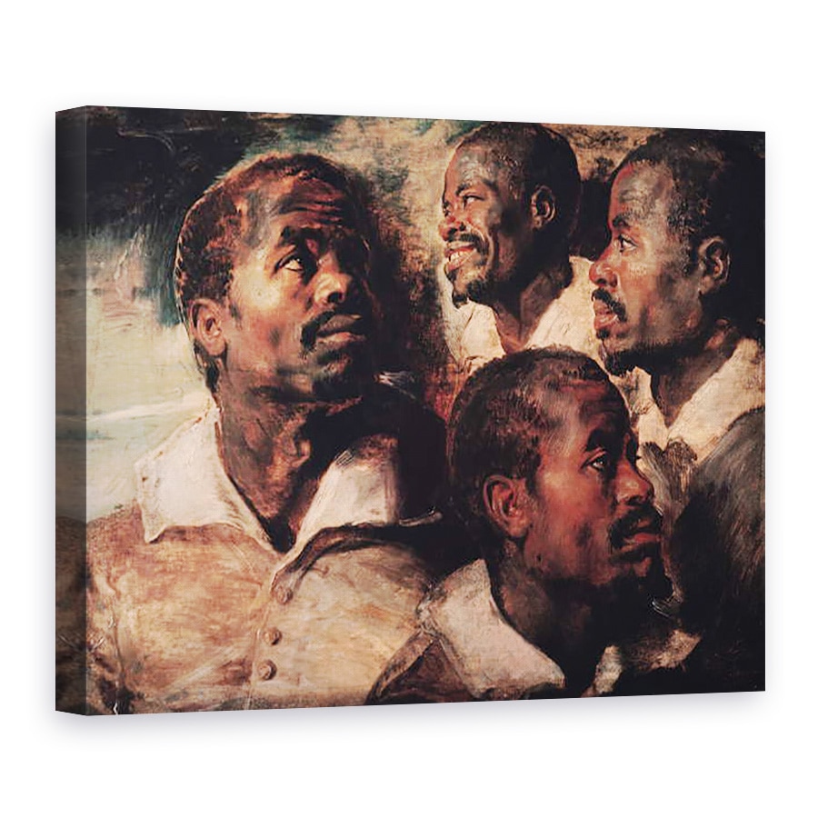 Tablou canvas - Peter Paul Rubens - Studii ale sefului unui negru, 60 x 80 cm