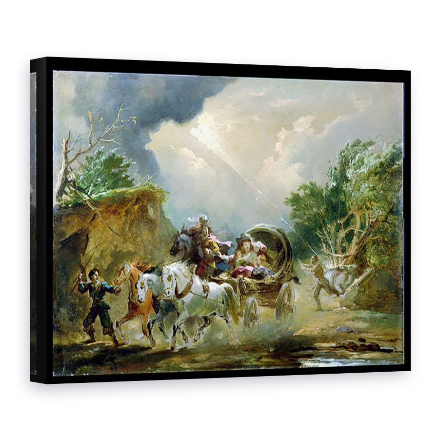 Tablou canvas - Philip James Loutherbourg - Antrenorul intr-o furtuna, 60 x 80 cm