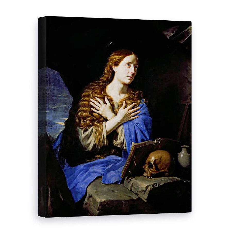 Tablou canvas - Philippe de Champaigne - Magdalena penitenta, 75 x 100 cm