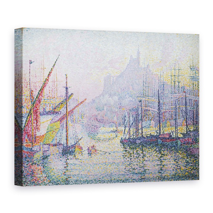 Tablou canvas - Paul Signac - Notre-Dame-de-la-Garde La Bonne-Mère, Marseilles, 50 x 70 cm