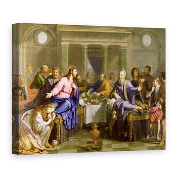 Tablou canvas - Philippe de Champaigne - Hristos in Casa lui Simon Fariseul II, 60 x 80 cm Tablou canvas - Philippe de Champaigne - Hristos in Casa lui Simon Fariseul II, 60 x 80 cm