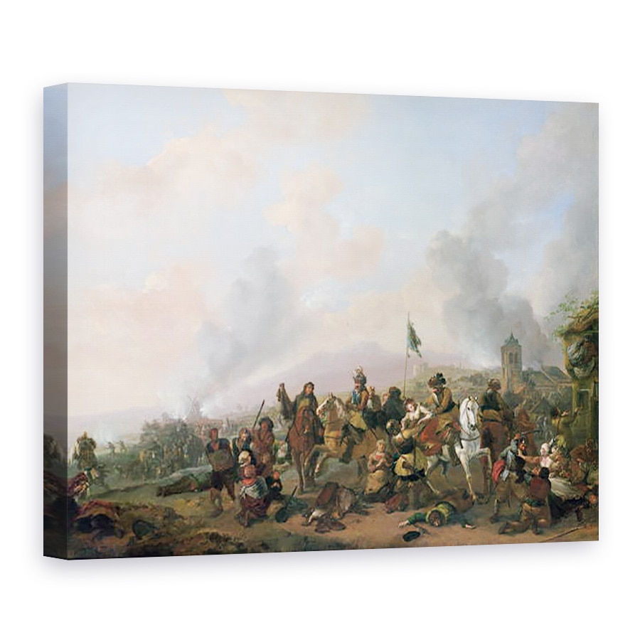 Tablou canvas - Philips Wouwermans - Concedierea unui sat, 60 x 80 cm