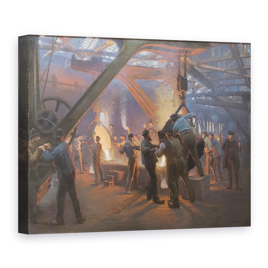 Tablou canvas - Peder Severin Kroyer - Turnatorie de fier Burmeister si Wain, 50 x 70 cm