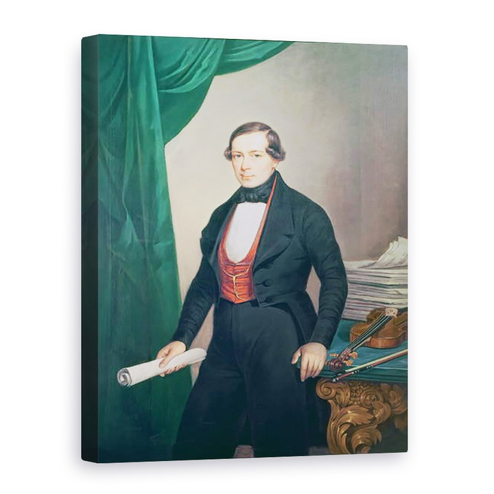 Картина на платно - Филип Щайдлер - Джоузеф Ланер 1801-43 Композитор и създател на съвременния виенски валс, 60 x 80 cm