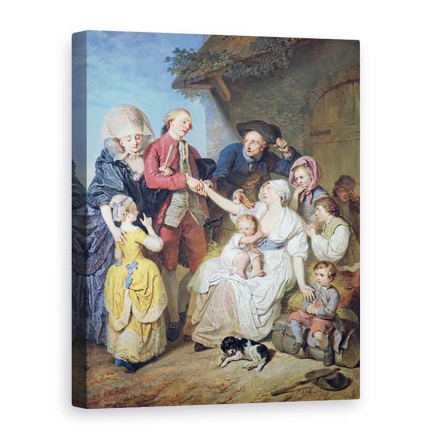 Tablou canvas - Pierre Alexandre Wille - Caritate, 75 x 100 cm