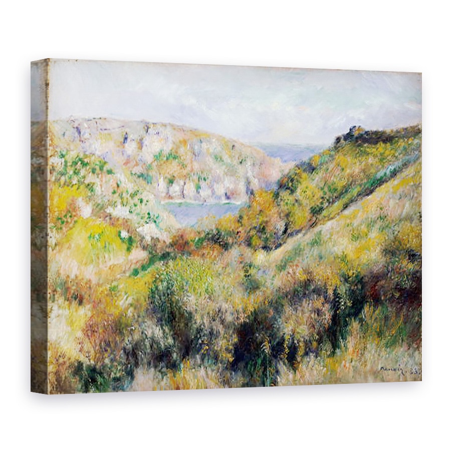 Tablou canvas - Pierre Auguste Renoir - Dealuri in jurul Golfului Moulin Huet, Guernsey, 75 x 100 cm