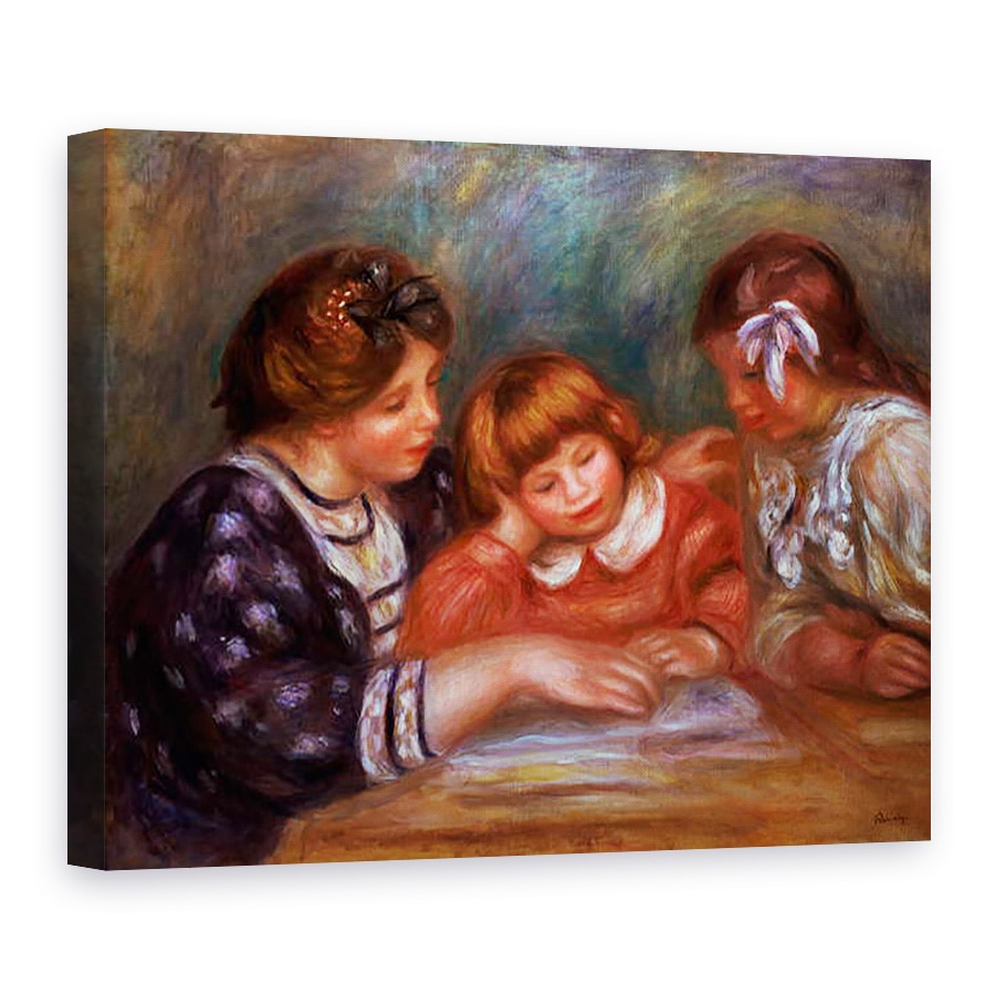 Tablou canvas - Pierre Auguste Renoir - Lectia, 75 x 100 cm