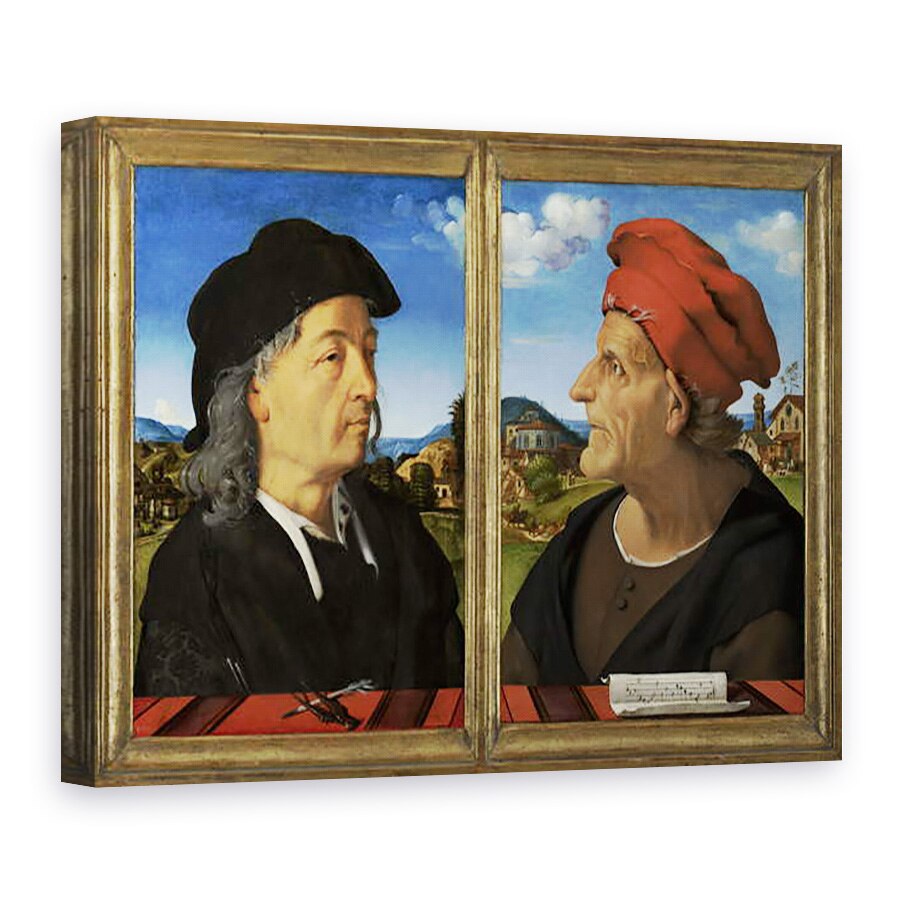 Tablou canvas - Piero di Cosimo - Portrete De Giuliano si Francesco Giamberti da Sangallo, 75 x 100 cm