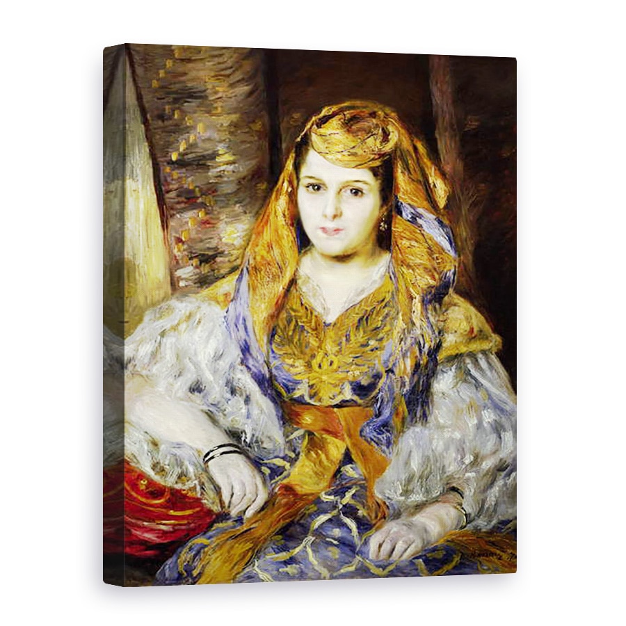 Tablou canvas - Pierre Auguste Renoir - Mme. Clementine Sora in rochie algeriana, sau femeie algeriana, 60 x 80 cm