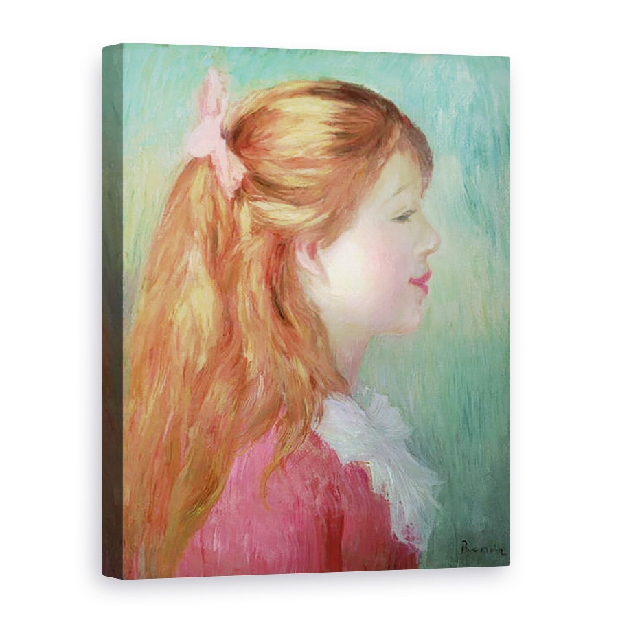 Tablou canvas - Pierre Auguste Renoir - Tanara cu par lung in profil, 75 x 100 cm