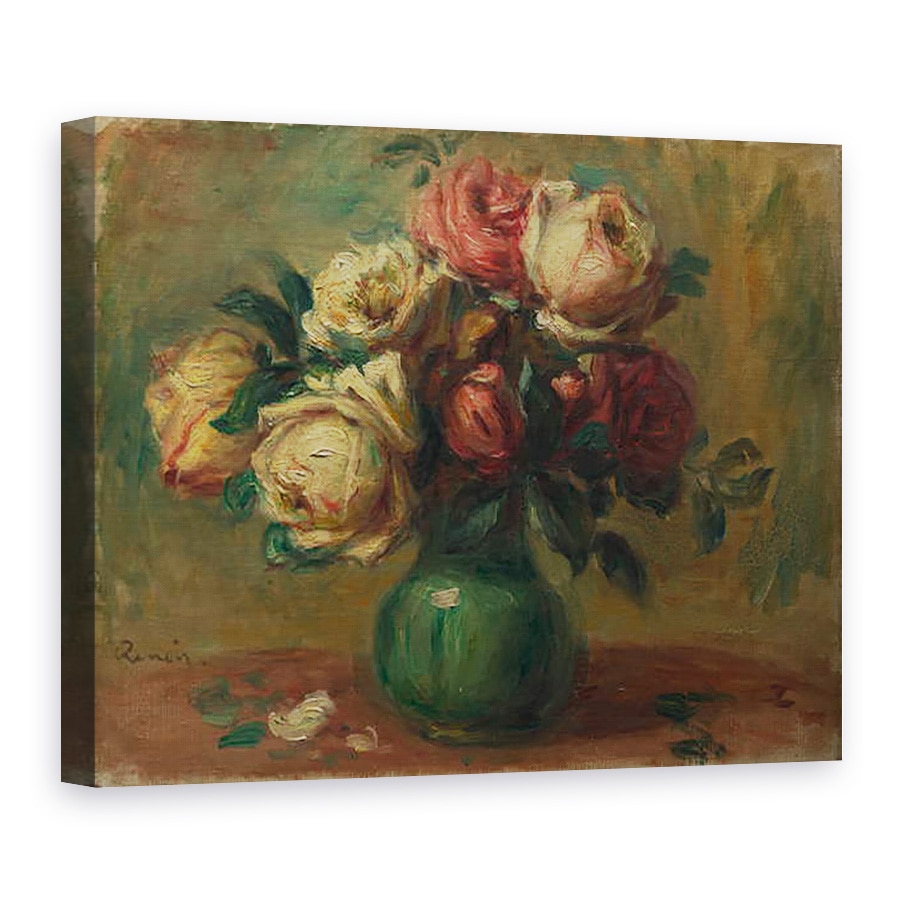 Tablou canvas - Pierre Auguste Renoir - Trandafiri in Vaza, 75 x 100 cm