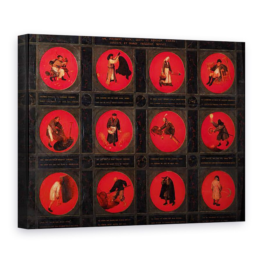 Tablou canvas - Pieter Bruegel the Elder - Doisprezece Proverbe, 75 x 100 cm