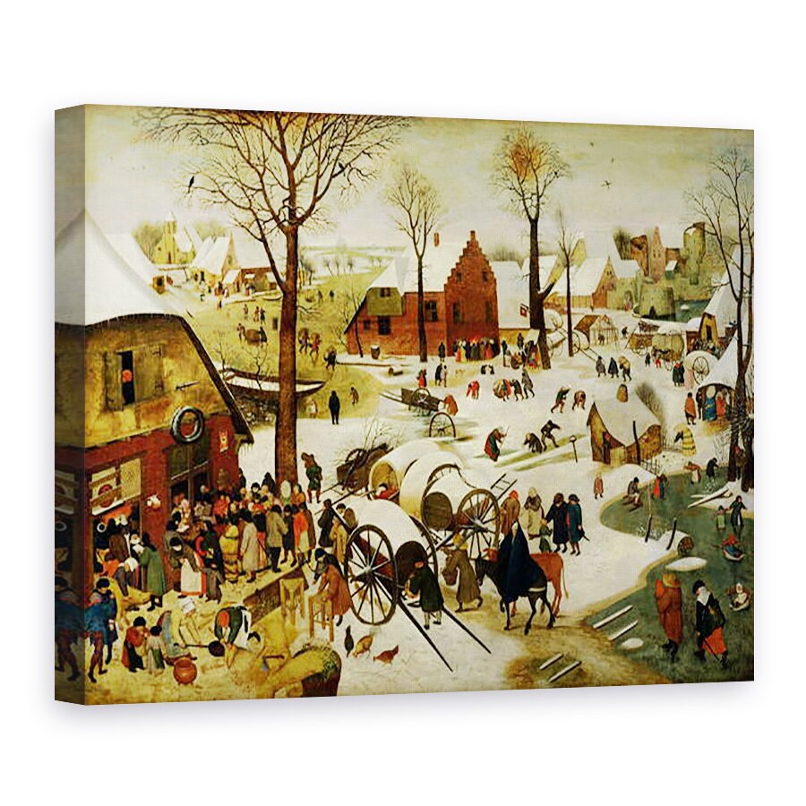 Tablou canvas - Pieter Brueghel the Younger - Recensamantul din Betleem II, 75 x 100 cm
