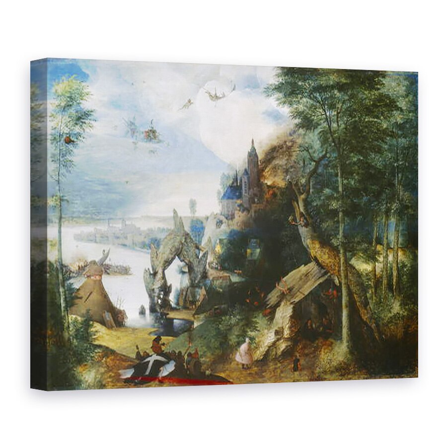 Tablou canvas - Pieter Bruegel the Elder - Tentatia Sfantului Anton, 75 x 100 cm