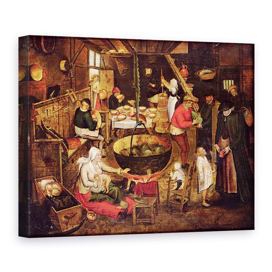 Tablou canvas - Pieter Bruegel the Elder - Kitchen Interior, 75 x 100 cm