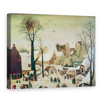 Tablou canvas - Pieter Brueghel the Younger - Recensamantul din Betleem I, 75 x 100 cm Tablou canvas - Pieter Brueghel the Younger - Recensamantul din Betleem I, 75 x 100 cm