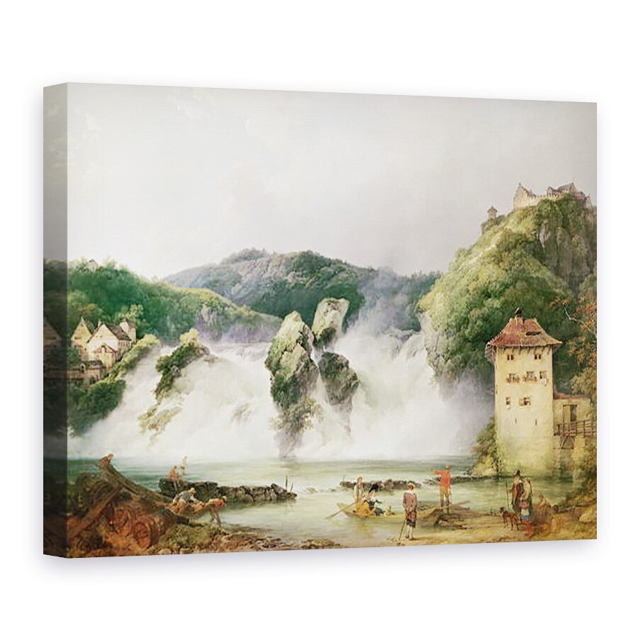 Tablou canvas - Philip James Loutherbourg - Cascada Rinului de la Schaffhausen, 75 x 100 cm