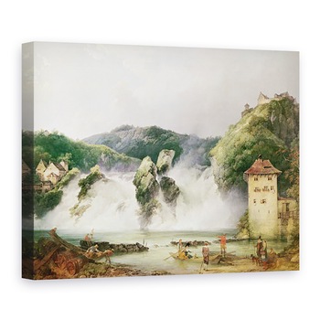 Tablou canvas - Philip James Loutherbourg - Cascada Rinului de la Schaffhausen, 75 x 100 cm Tablou canvas - Philip James Loutherbourg - Cascada Rinului de la Schaffhausen, 75 x 100 cm