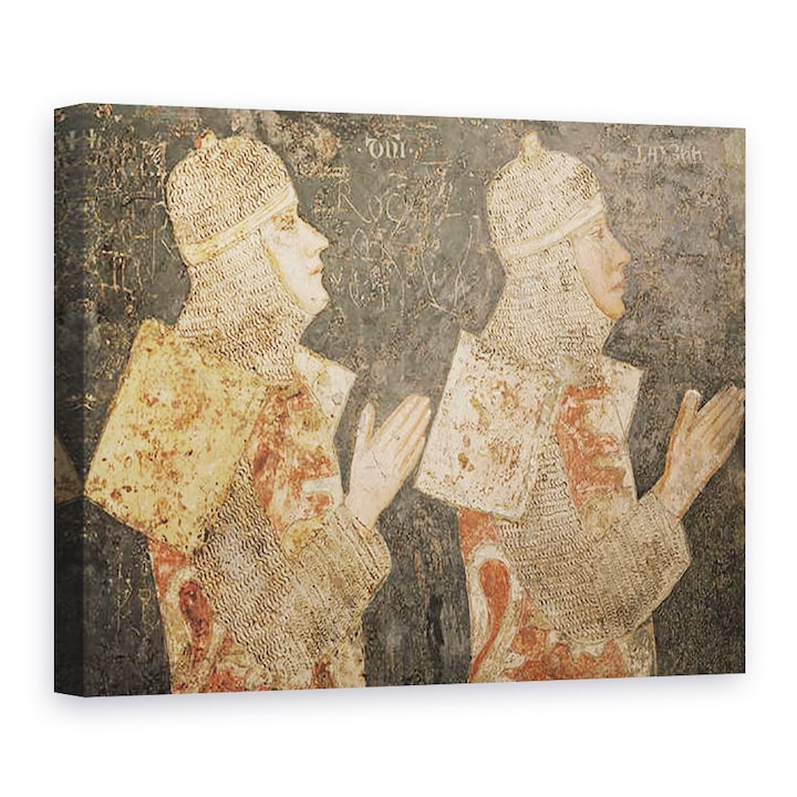 Pietro Cavallini - A Minutolo család két keresztes lovagja, Vászonkép, 50 x 70 cm