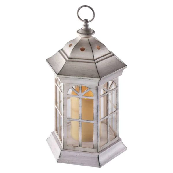 Felinar, Emos ZY2116 , lumanare flicker cu timer, alb