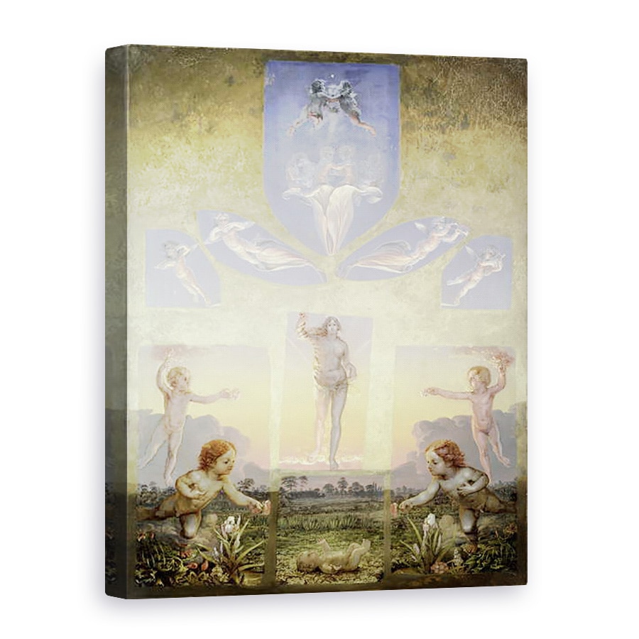 Tablou canvas - Philipp Otto Runge - Un studiu pentru cea de-a doua versiune a Dimineata, 60 x 80 cm