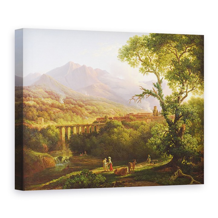 Картина на платно - Prosper-Francois-Irenee Barrigues - Cava de Tirreni, 60 x 80 cm