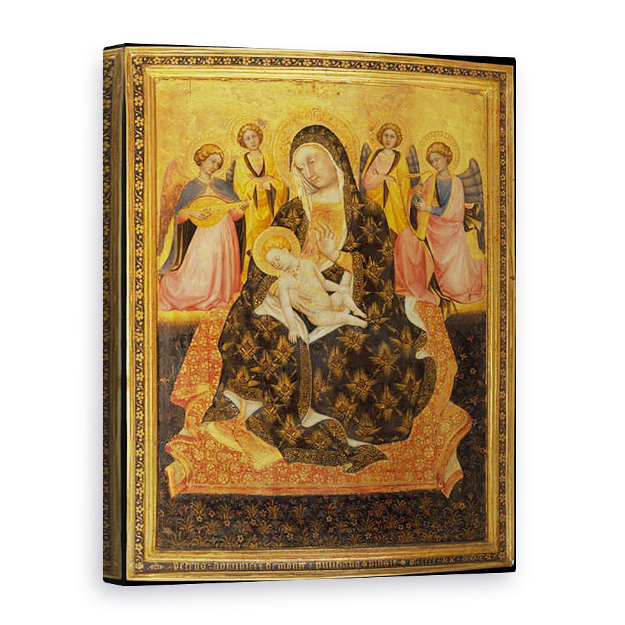 Tablou canvas - Pietro di Domenico da Montepulciano - Madonna si Copilul cu ingeri, 75 x 100 cm