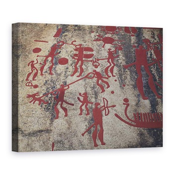 Tablou canvas - Protohistoric - scene de vanatoare, 75 x 100 cm Tablou canvas - Protohistoric - scene de vanatoare, 75 x 100 cm