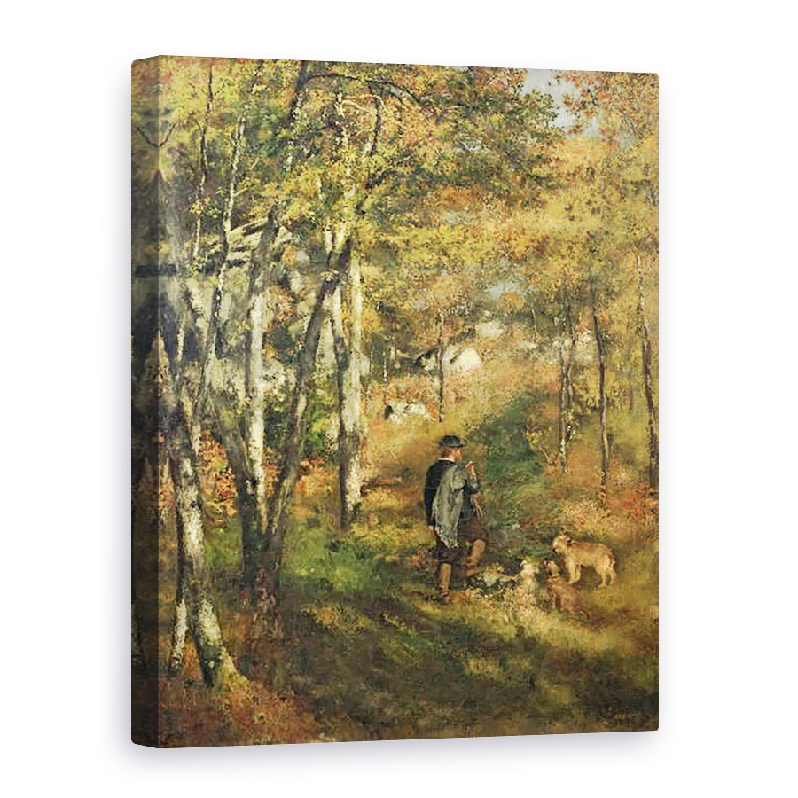 Tablou canvas - Pierre Auguste Renoir - Jules Le Coeur in Padurea Fontainebleau, 75 x 100 cm