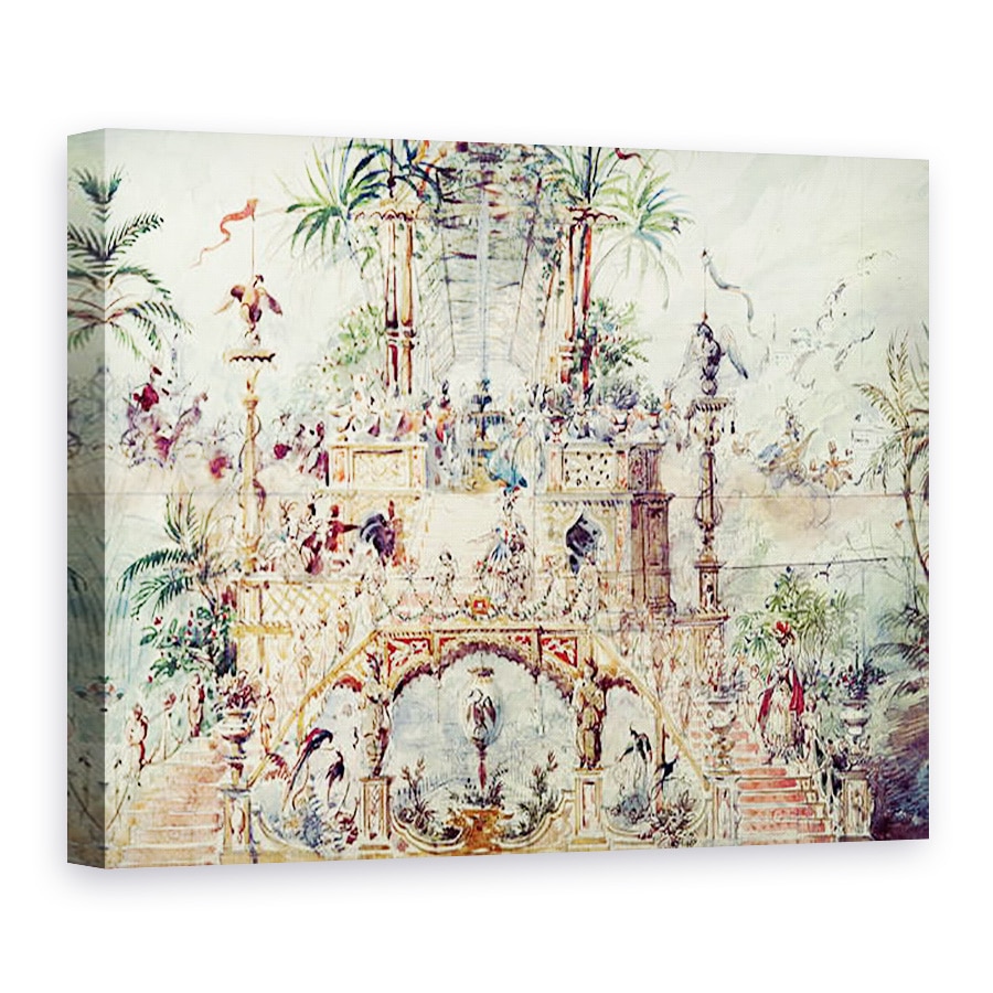 Tablou canvas - Pierre Luc Charles Ciceri - Set de design pentru Aladdin, 75 x 100 cm