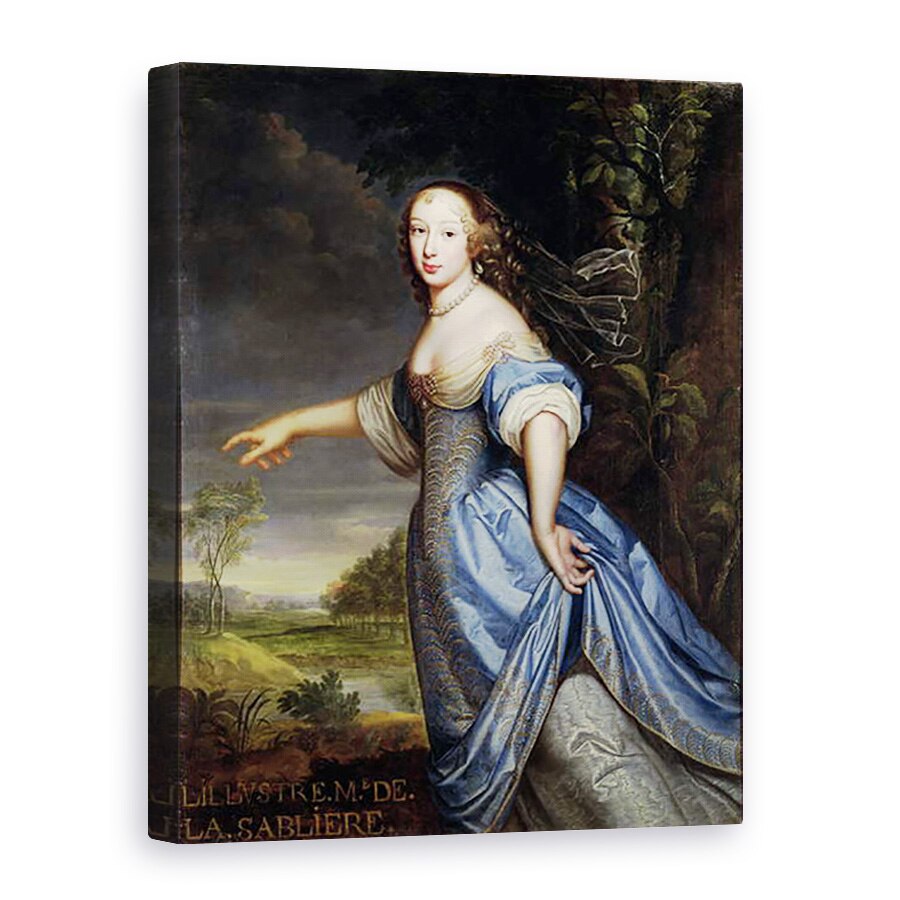 Tablou canvas - Pierre Mignard - Portret De Madame de la Sabliere, 75 x 100 cm