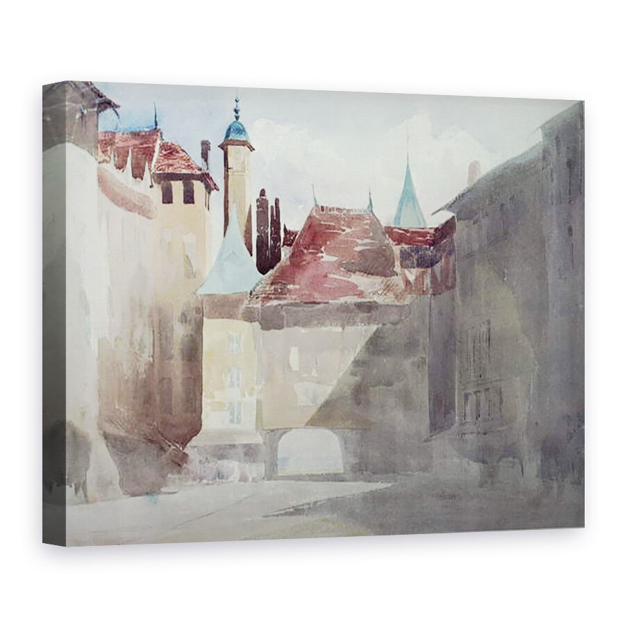 Tablou canvas - Richard Parkes Bonington - La Place du Molard, 75 x 100 cm