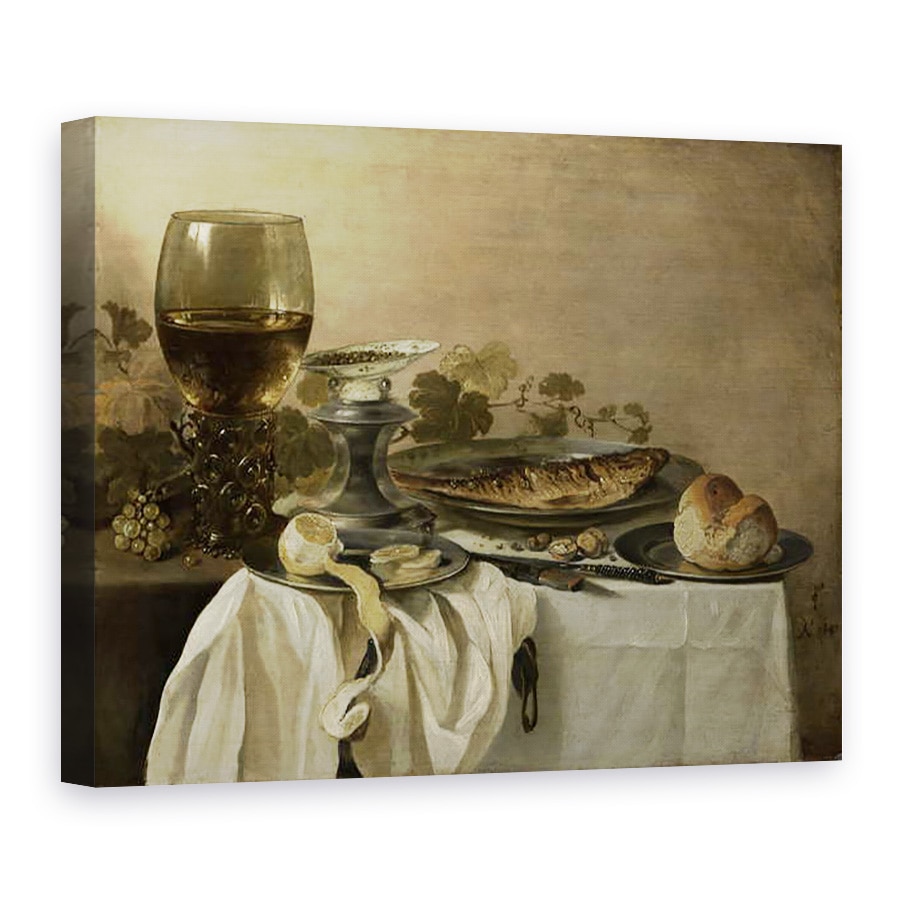 Tablou canvas - Pieter Claesz - Natura moarta cu un peste, 75 x 100 cm