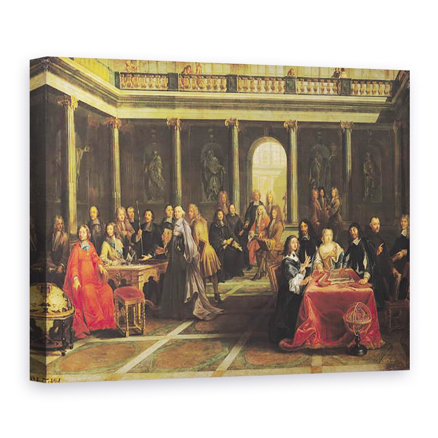 Tablou canvas - Pierre-Louis Dumesnil the Younger - Regina Christina a Suediei 1626-89 si Curtea sa, 60 x 80 cm