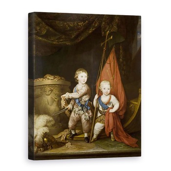 Tablou canvas - Richard Brompton - Portretul Marelui Duci Alexandru Pavlovici si Constantin Pavlovici, ca copii, 60 x 80 cm Tablou canvas - Richard Brompton - Portretul Marelui Duci Alexandru Pavlovici si Constantin Pavlovici, ca copii, 60 x 80 cm