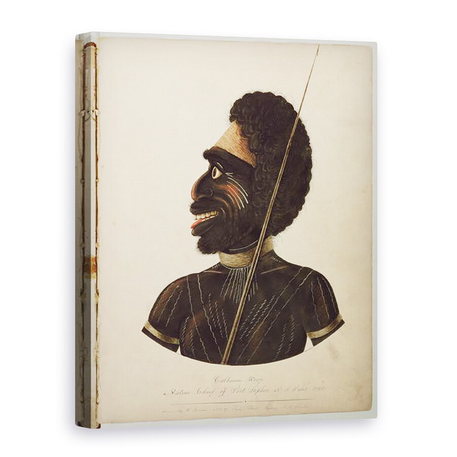 Tablou canvas - Richard Browne - Cobbawn Wogi, seful nativ al portului Stephen, NSW, 75 x 100 cm