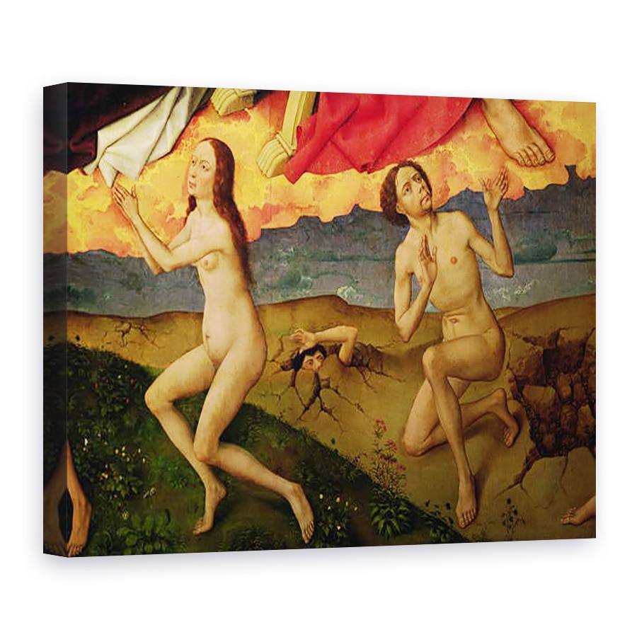 Tablou canvas - Rogier van der Weyden - Judecata de Apoi, detaliu al invierii mortilor, 60 x 80 cm