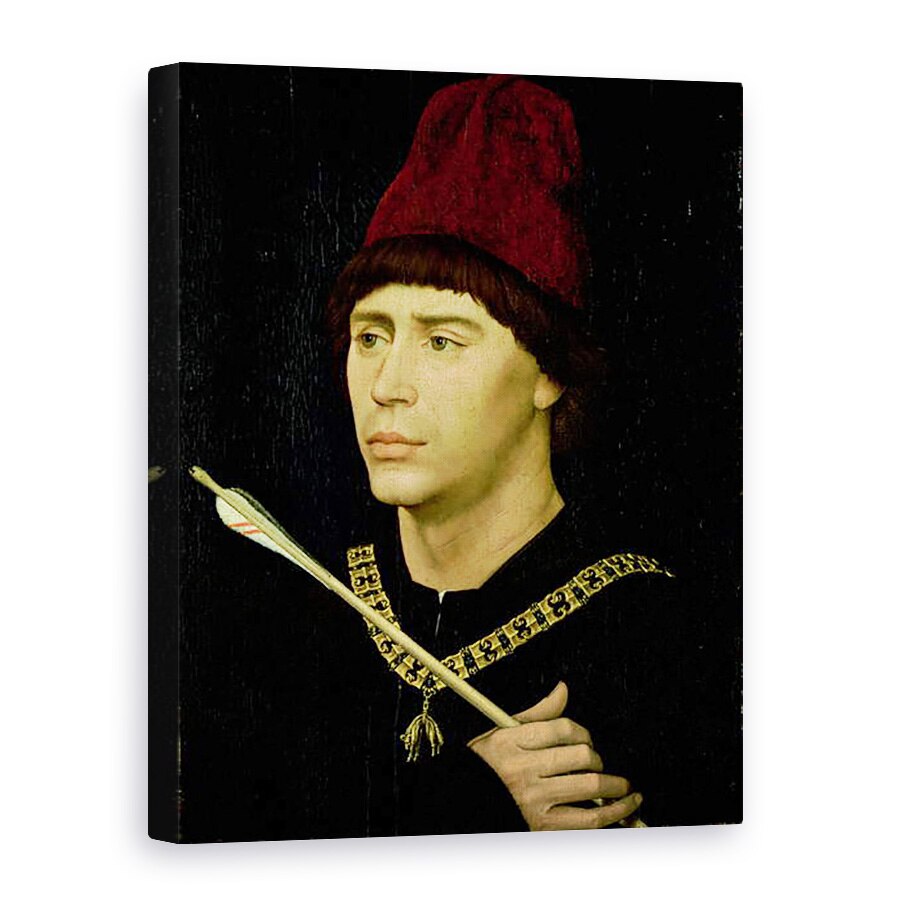 Tablou canvas - Rogier van der Weyden - Portret De Antoine 1421/22-1504 bastard de Burgundia, Cavaler al Ordinului Lanii de Aur, 75 x 100 cm