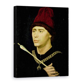 Tablou canvas - Rogier van der Weyden - Portret De Antoine 1421/22-1504 bastard de Burgundia, Cavaler al Ordinului Lanii de Aur, 75 x 100 cm Tablou canvas - Rogier van der Weyden - Portret De Antoine 1421/22-1504 bastard de Burgundia, Cavaler al Ordinului Lanii de Aur, 75 x 100 cm