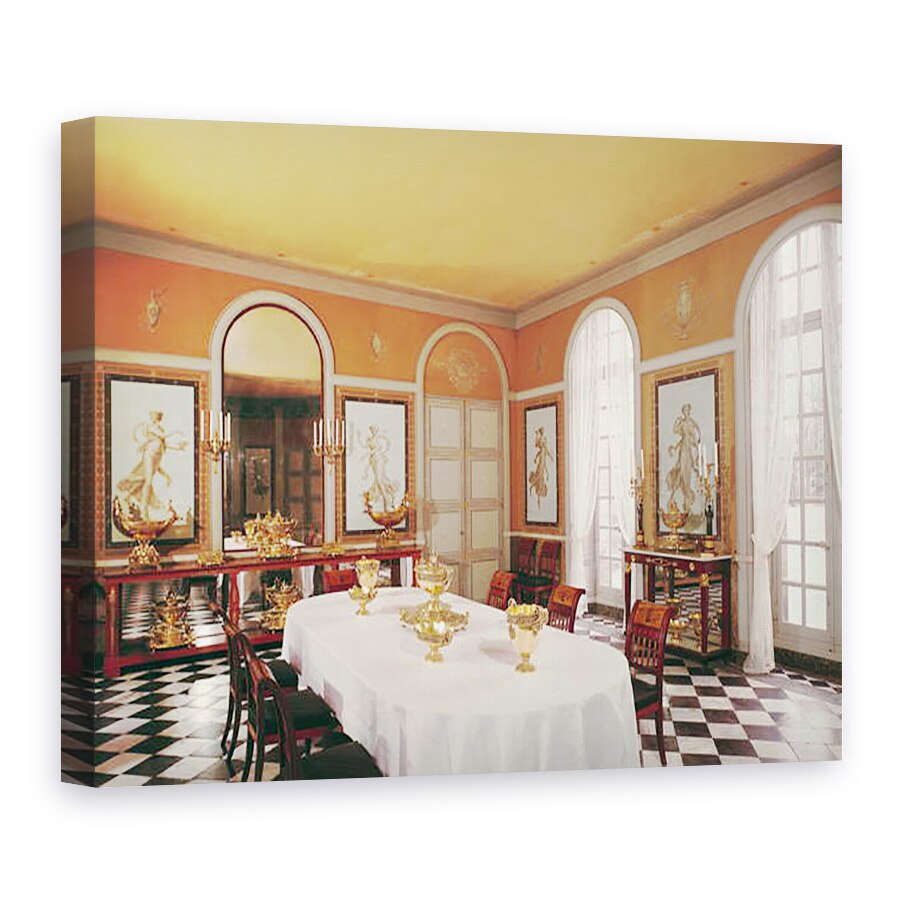 Tablou canvas - Scoala franceza - Vedere la sala de mese cu fresce in stil pompeian de Louis Lafitte 1770-1828, 50 x 70 cm