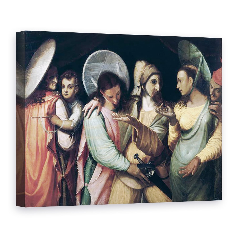 Tablou canvas - Scoala franceza - Scena din Commedia dellArte I, 75 x 100 cm