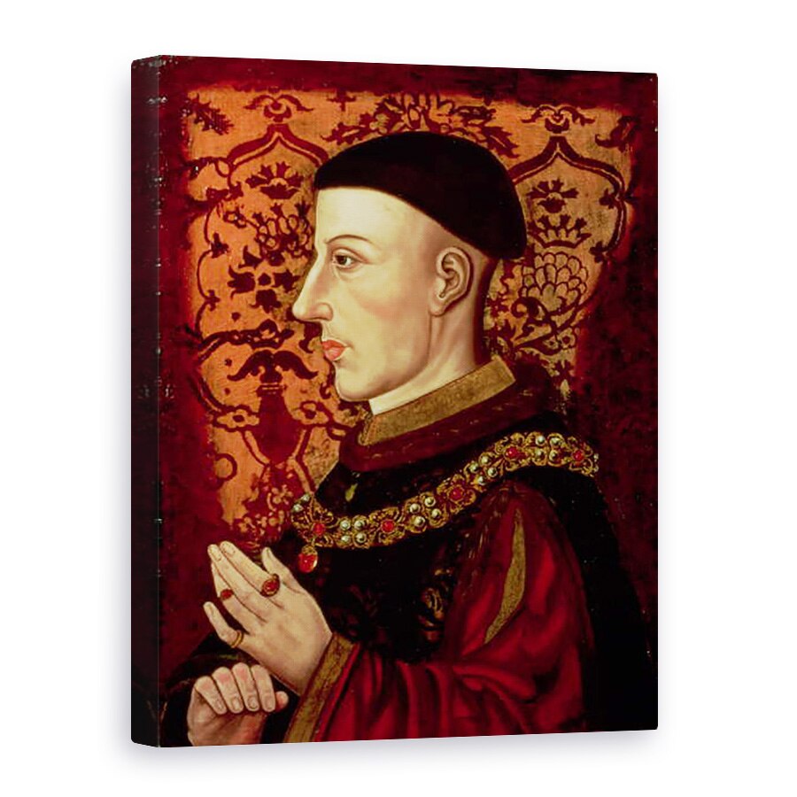 Tablou canvas - scoala engleza - Portretul lui Henric V 1387-1422 ulei pe panou, 50 x 70 cm