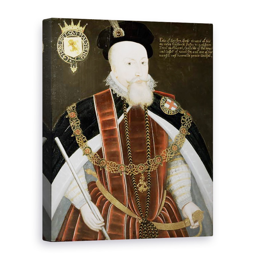 Tablou canvas - scoala engleza - Portret De Robert Dudley 1532-88 Earl De Leicester, 75 x 100 cm
