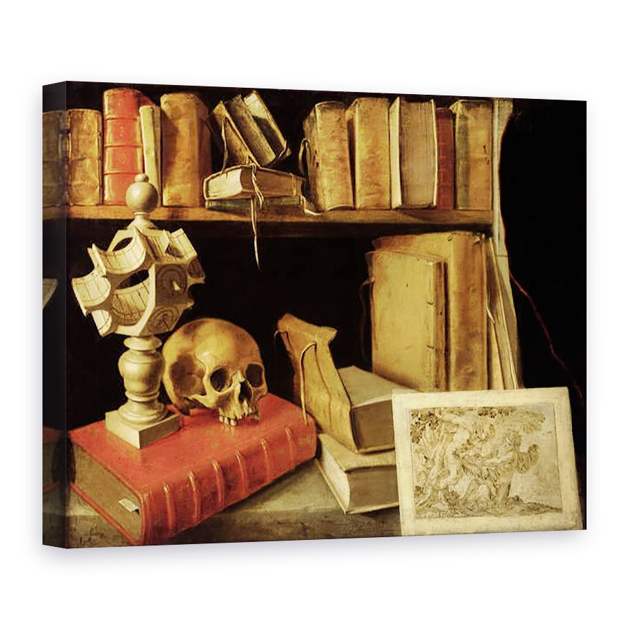 Tablou canvas - Scoala franceza - Vanitas cu cadran solar, 75 x 100 cm