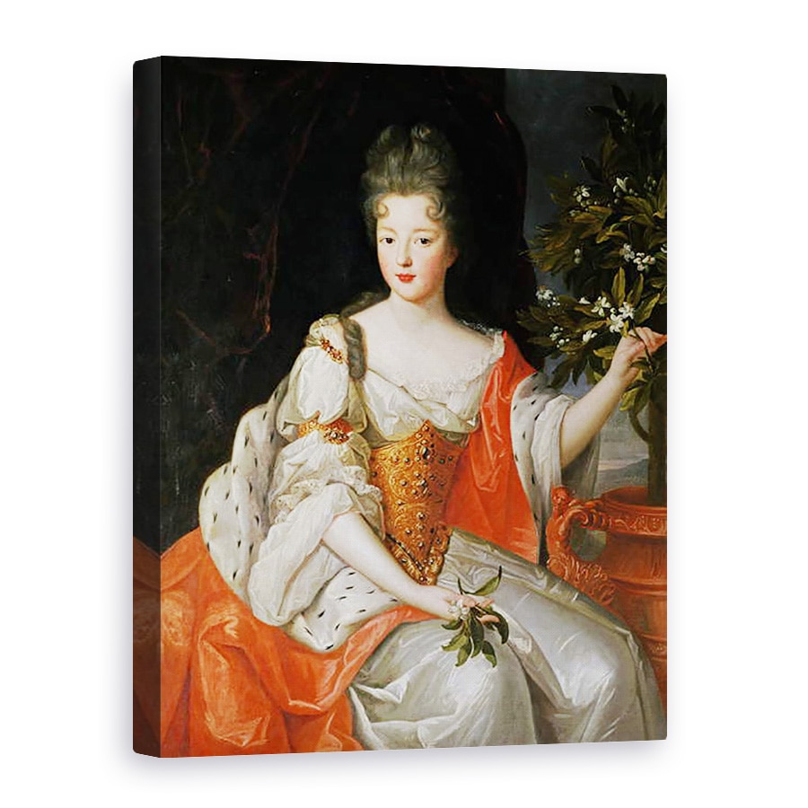 Tablou canvas - Scoala franceza - Portretul Louise-Francoise de Bourbon 1673-1743 sfarsitul sec. XVII, 75 x 100 cm
