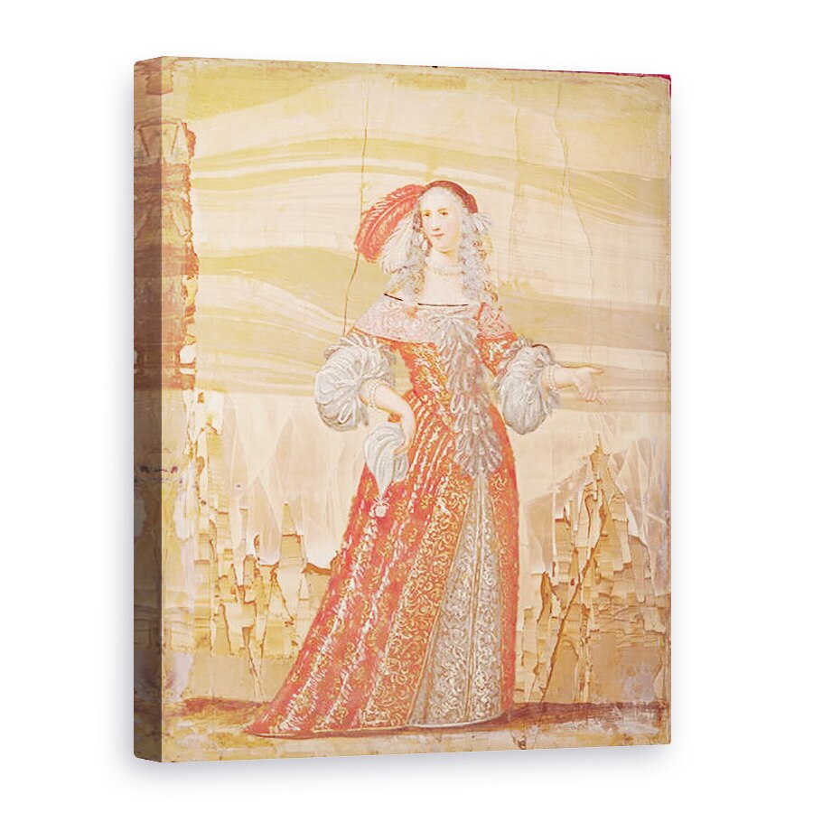 Tablou canvas - Scoala franceza - Portretul lui Madeleine Bejart 1618-72 in rolul lui Madelon in Les Precieus de Moliere 1622-73 dupa 1659, 50 x 70 cm